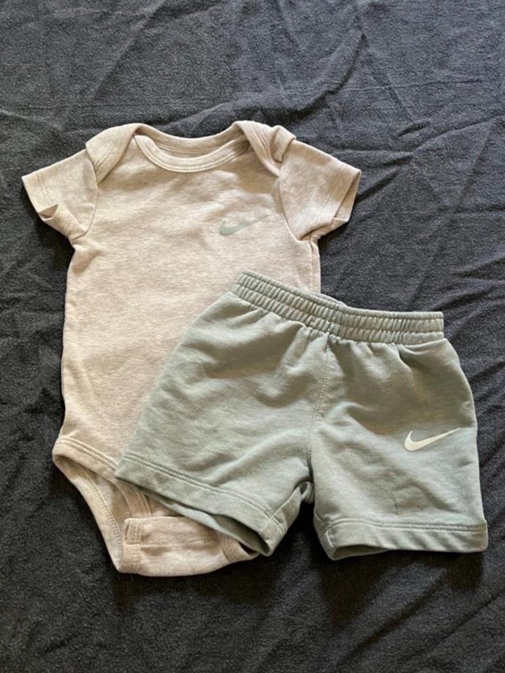 Nike baby onesie and shorts set